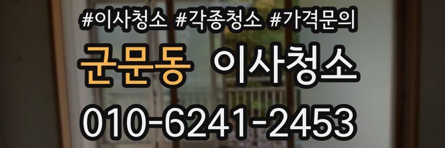 군문동 이사청소