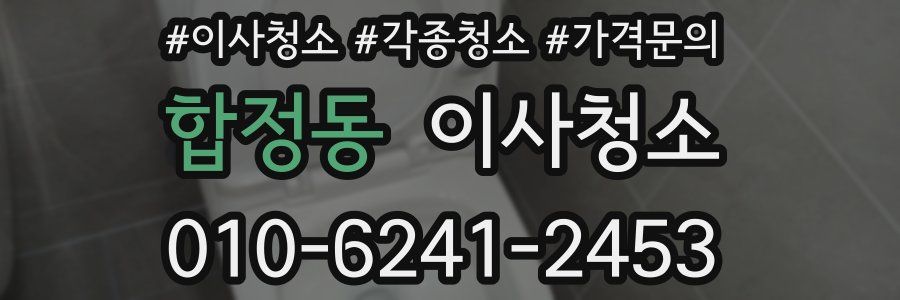 합정동 이사청소