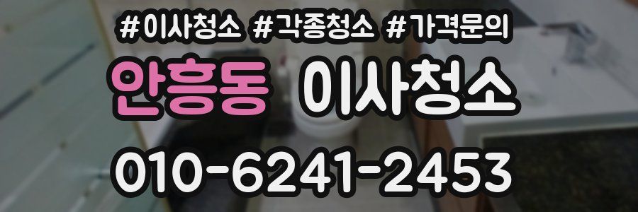 안흥동 이사청소