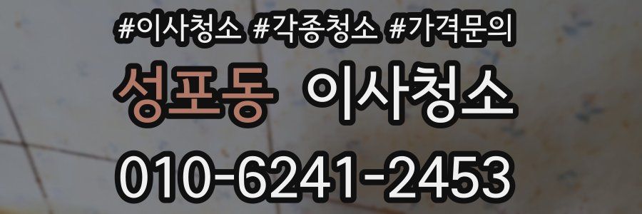 성포동 이사청소