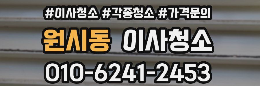 원시동 이사청소