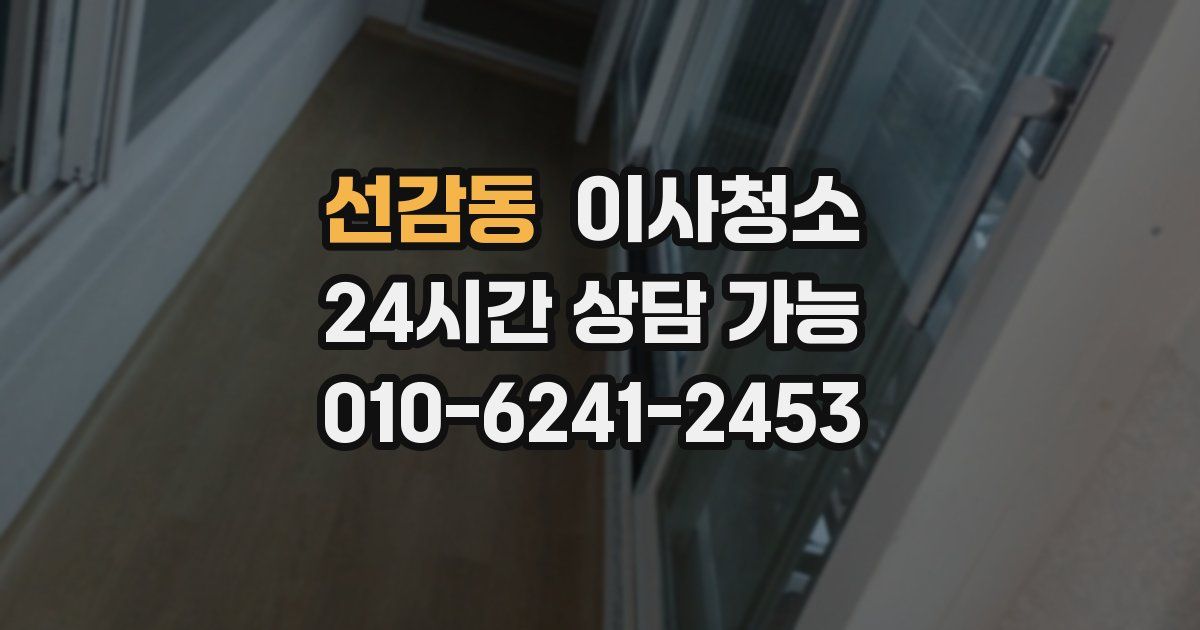 선감동 입주청소