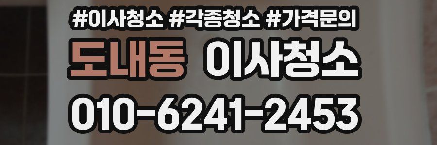 도내동 이사청소