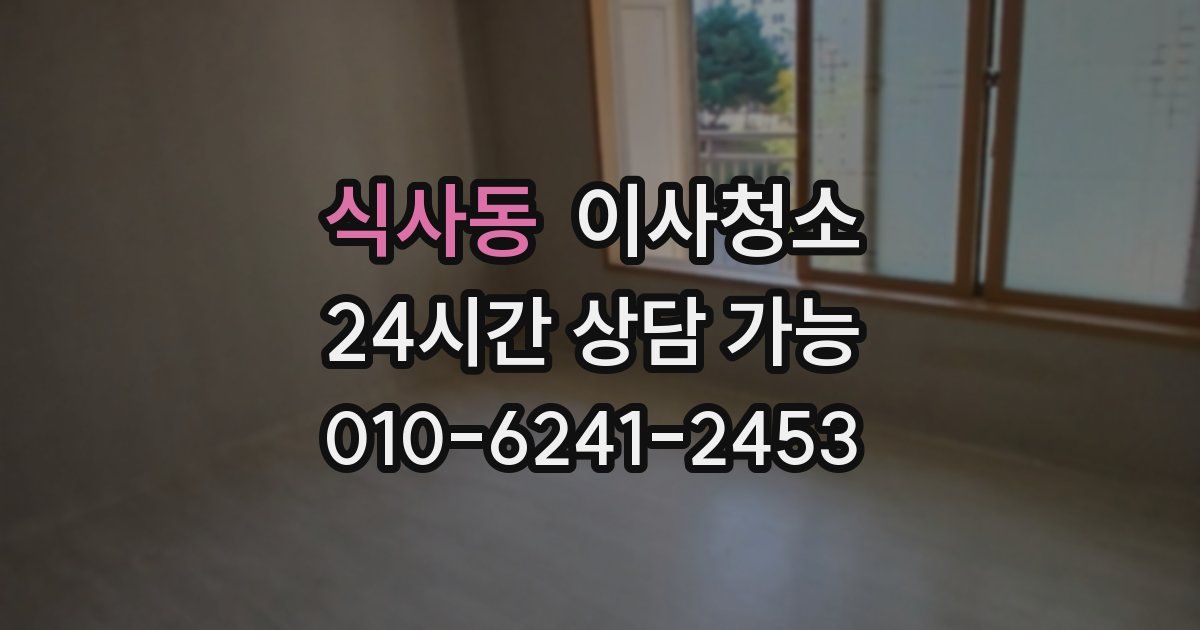 식사동 입주청소