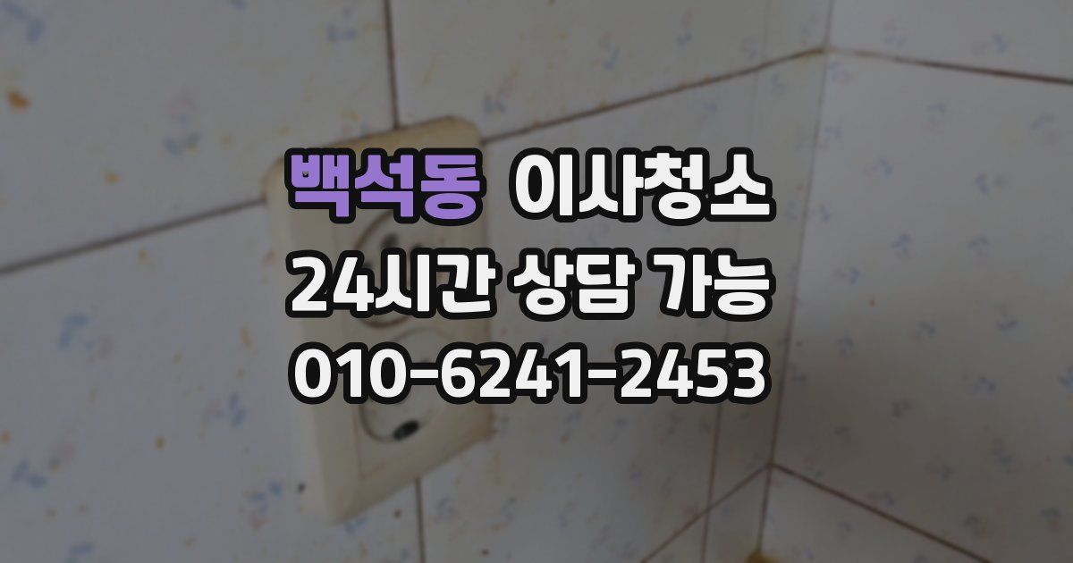 백석동 입주청소