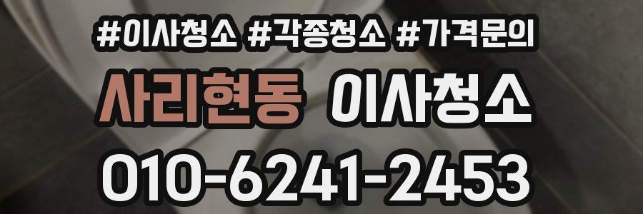 사리현동 이사청소