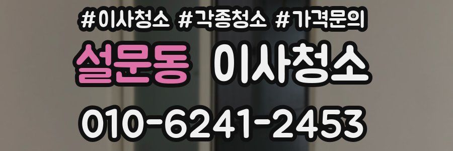 설문동 이사청소