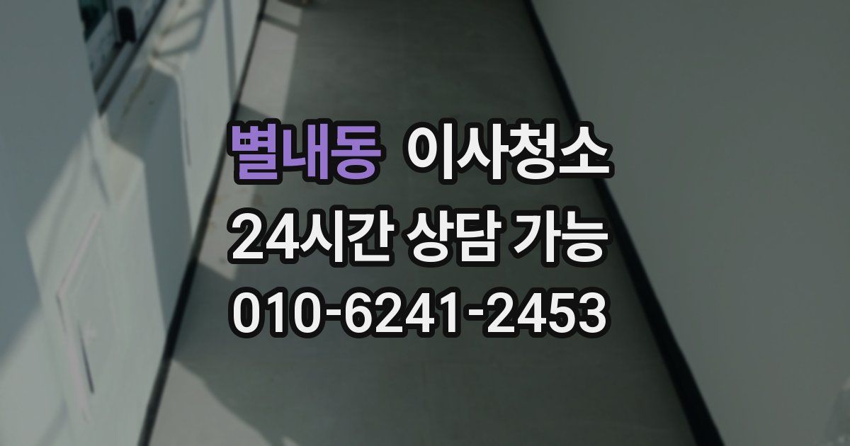 별내동 입주청소