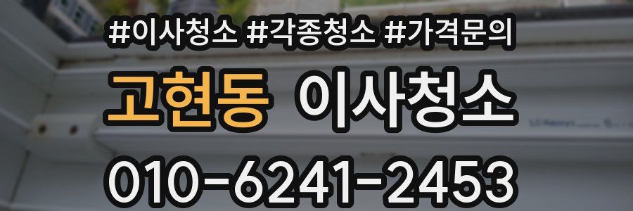 고현동 이사청소
