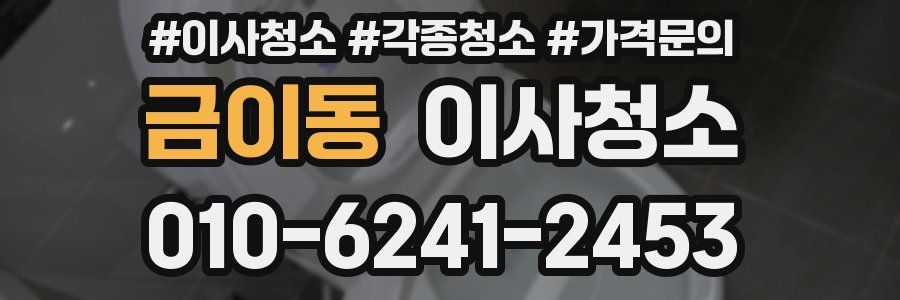 금이동 이사청소