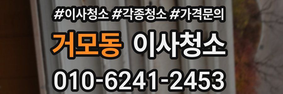 거모동 이사청소