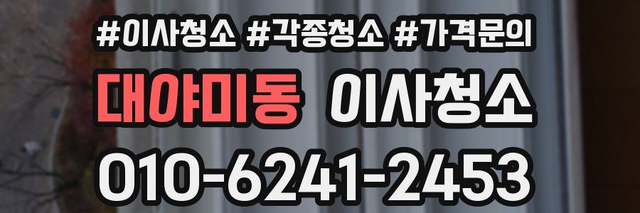 대야미동 이사청소