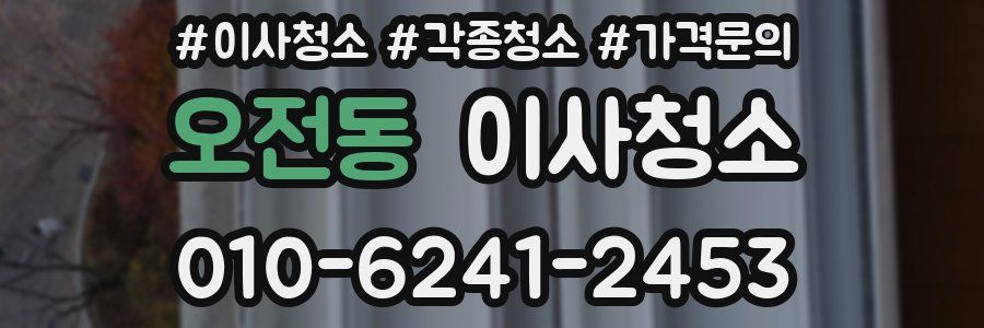 오전동 이사청소