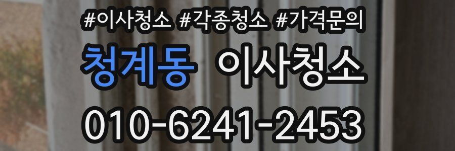 청계동 이사청소