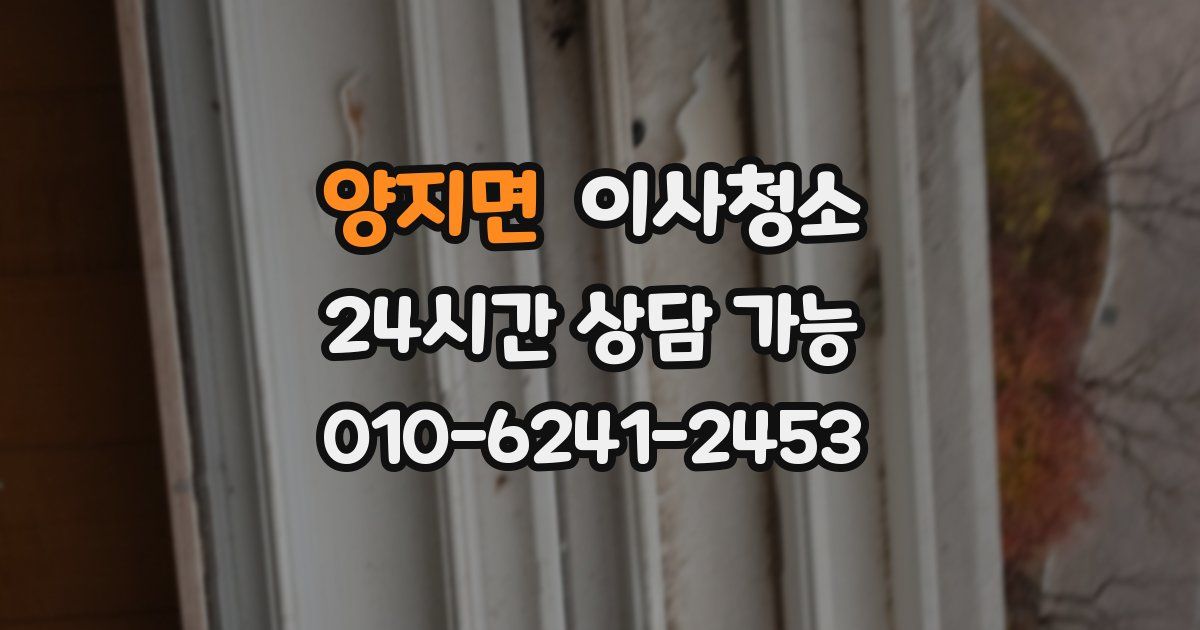 양지면 입주청소