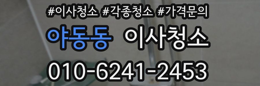 야동동 이사청소