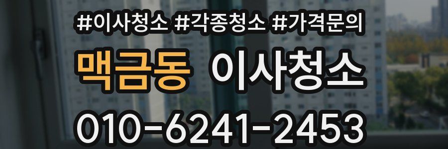 맥금동 이사청소