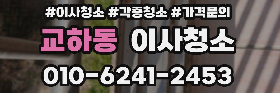 교하동 이사청소