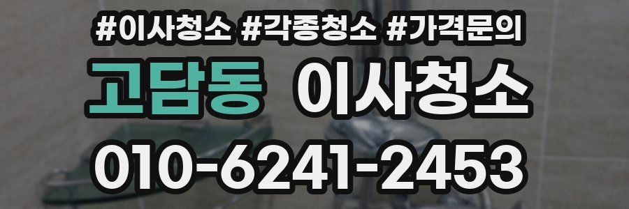 고담동 이사청소