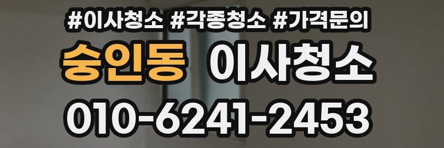 숭인동 이사청소