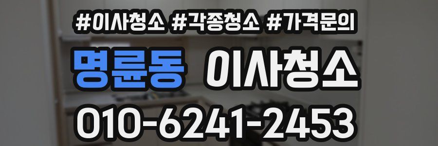 명륜동 이사청소