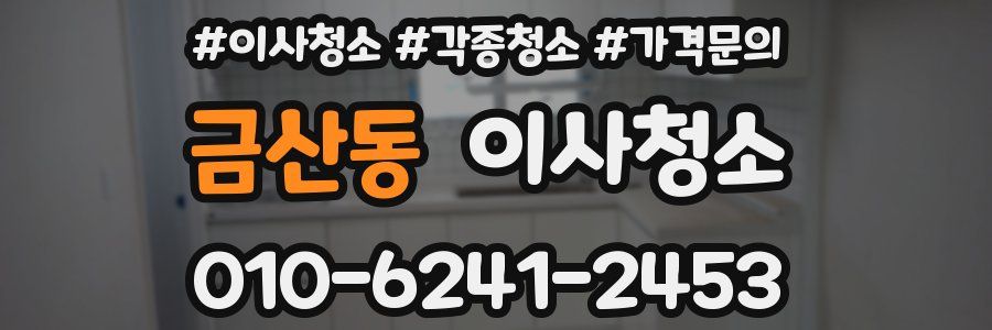 금산동 이사청소