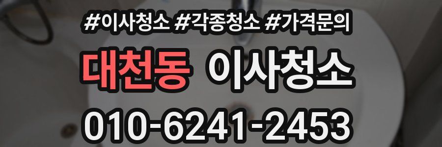 대천동 이사청소