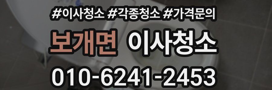 보개면 이사청소