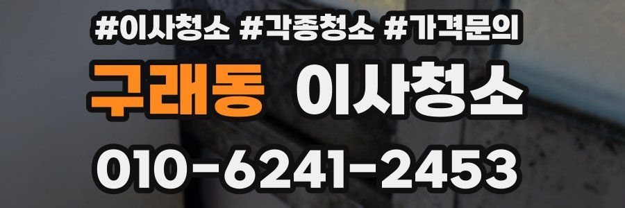 구래동 이사청소