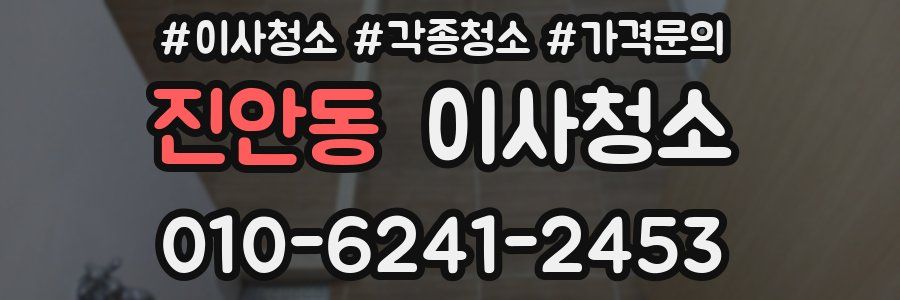 진안동 이사청소