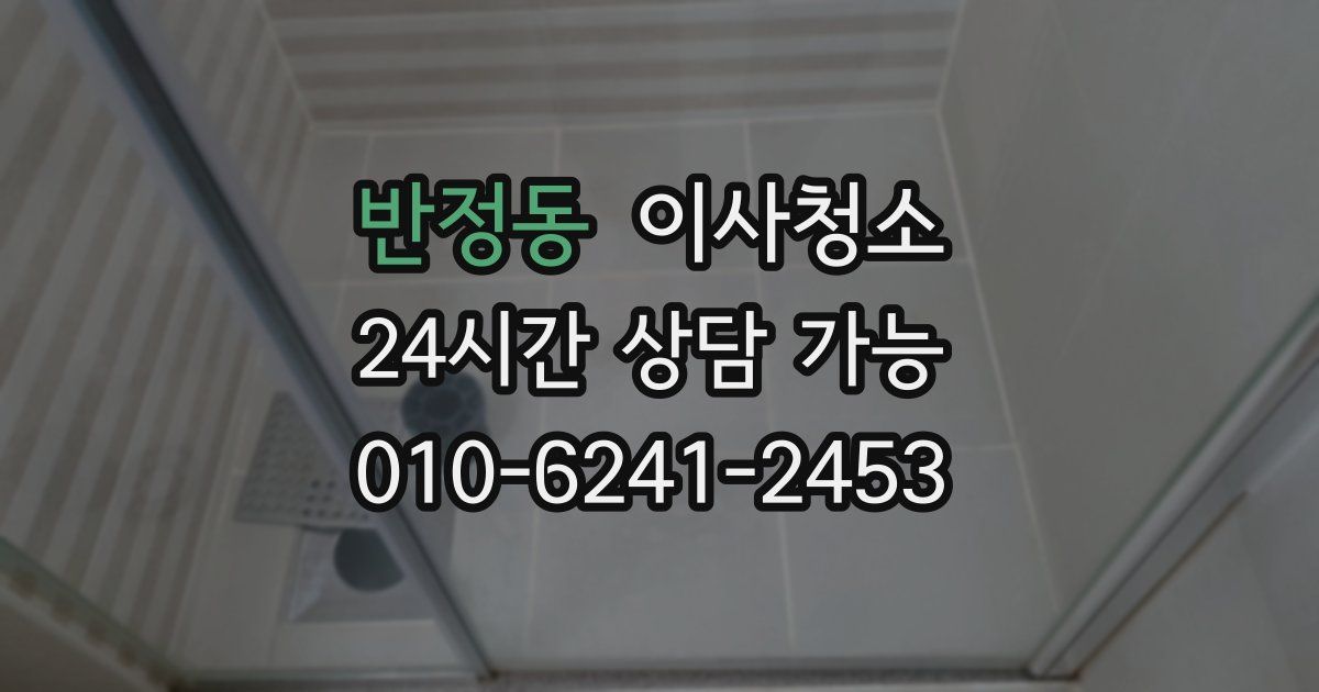 반정동 입주청소