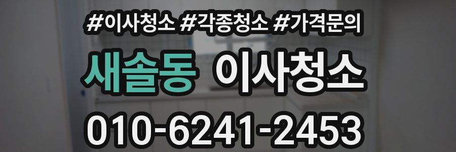 새솔동 이사청소