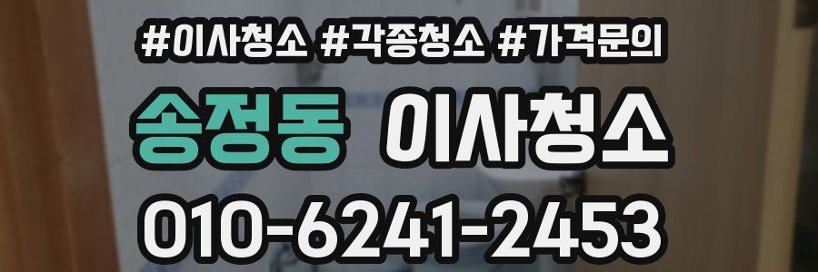 송정동 이사청소