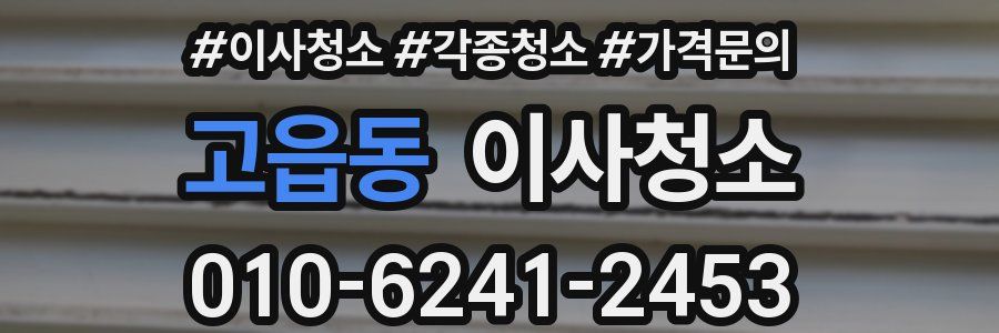 고읍동 이사청소