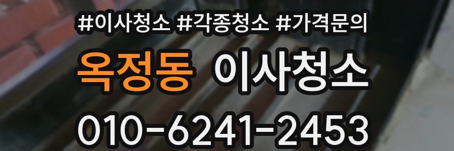 옥정동 이사청소