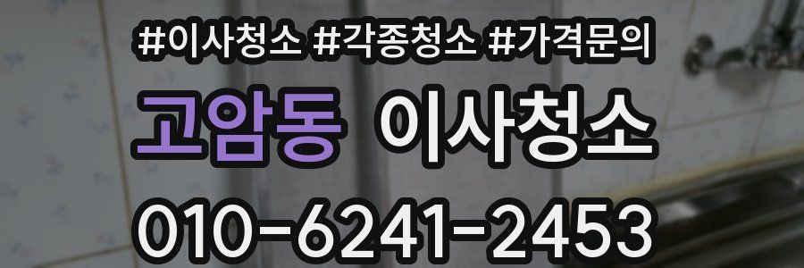 고암동 이사청소