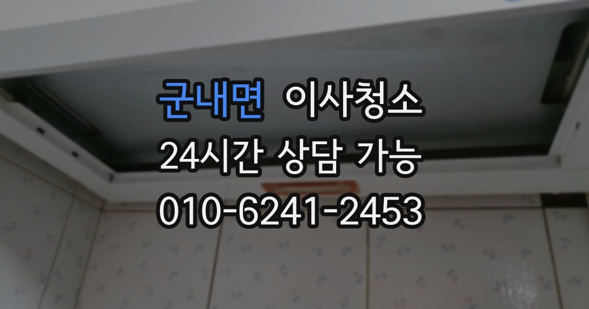 군내면 입주청소