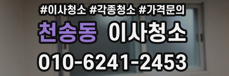 천송동 이사청소