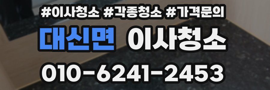 대신면 이사청소