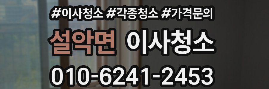 설악면 이사청소