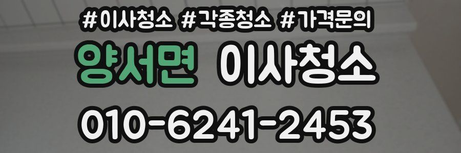 양서면 이사청소