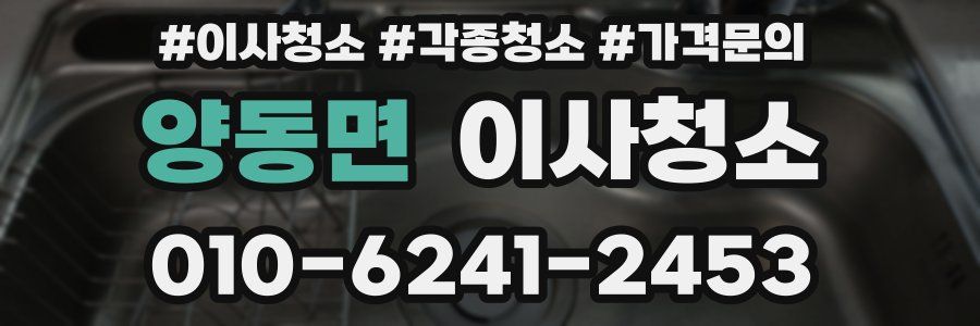 양동면 이사청소