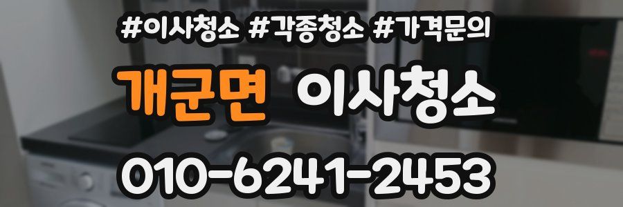 개군면 이사청소