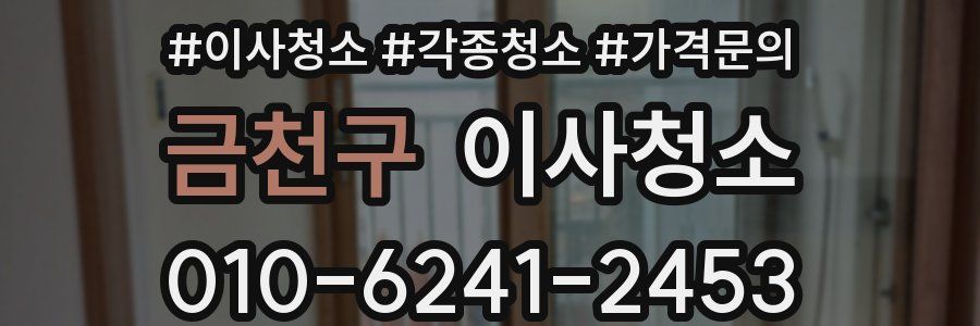 금천구 이사청소