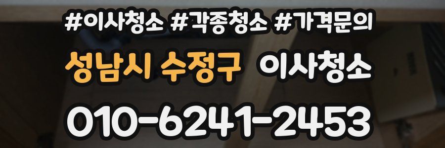 성남시 수정구 이사청소