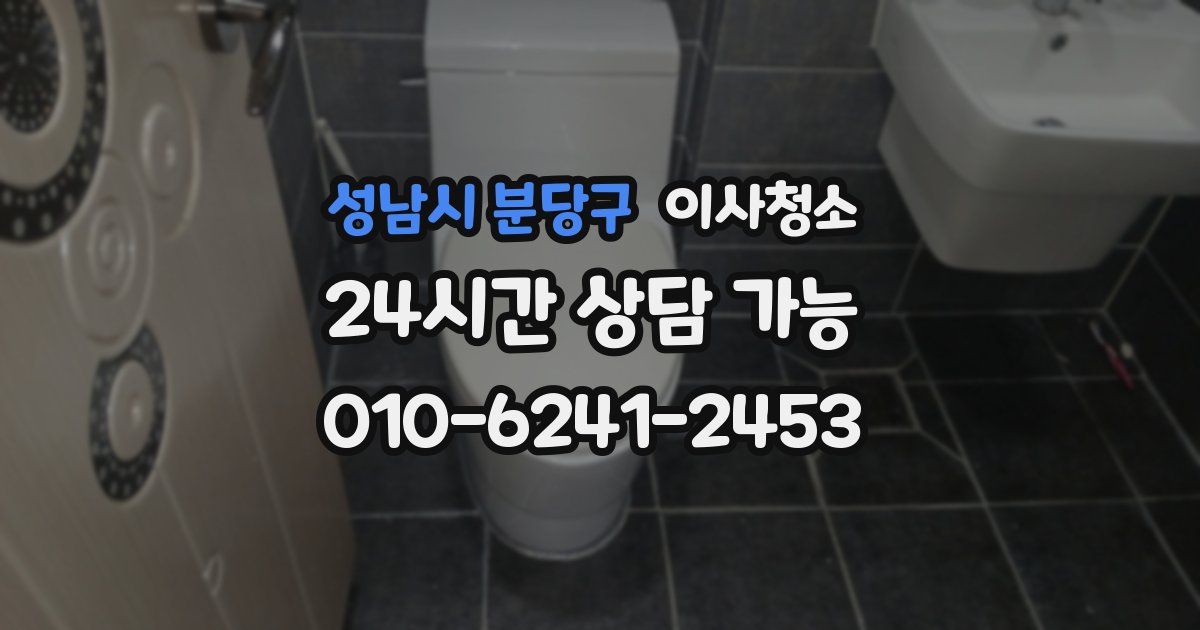 성남시 분당구 입주청소