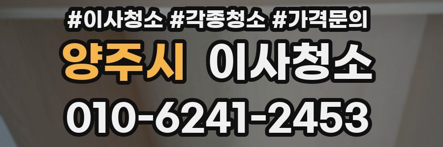 양주시 이사청소