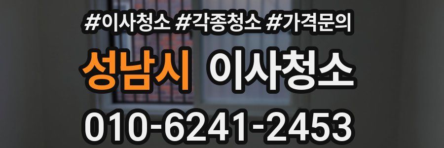 성남시 이사청소