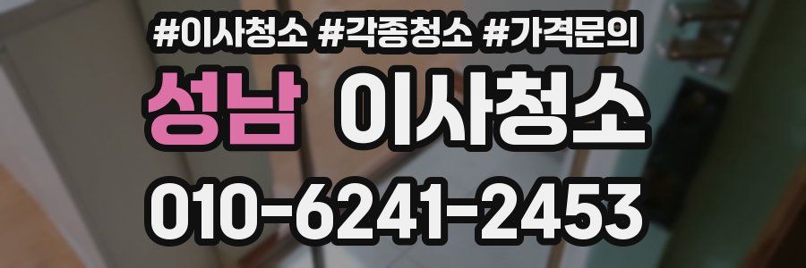 성남 이사청소