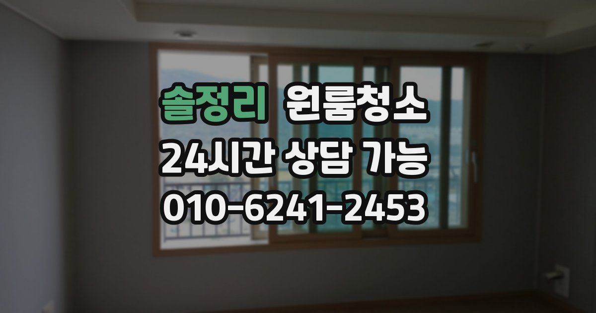 솔정리 입주청소